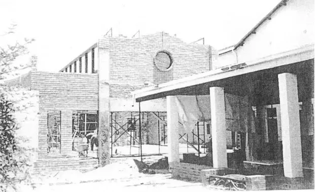 The new hall under construction